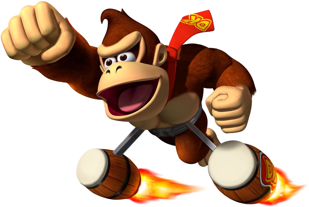 A vibrant illustration of Donkey Kong and Diddy Kong in a colorful jungle, capturing the playful spirit of classic platform games.