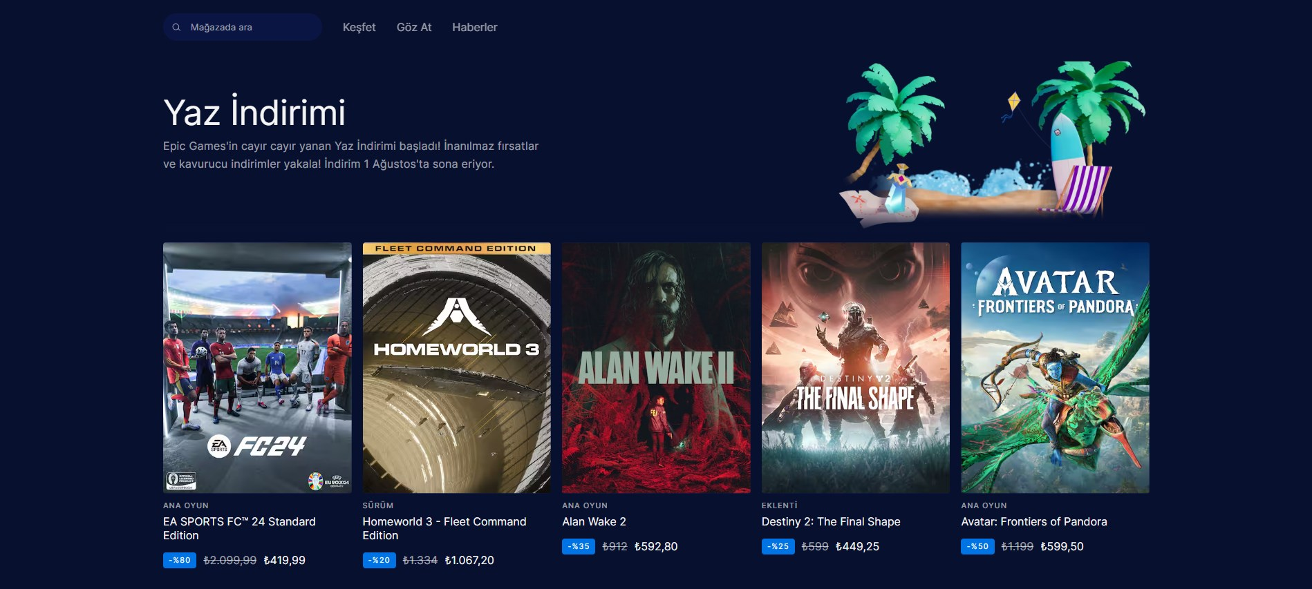 Epic Games Store indirimleri: 200₺ Altında En İyi Oyunlar